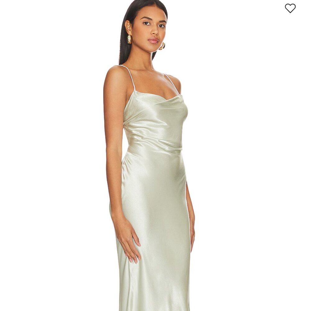 Revolve Stone Cold Fox Cassie MIDI Dress in Sage Size Medium new - Picture 3 of 4
